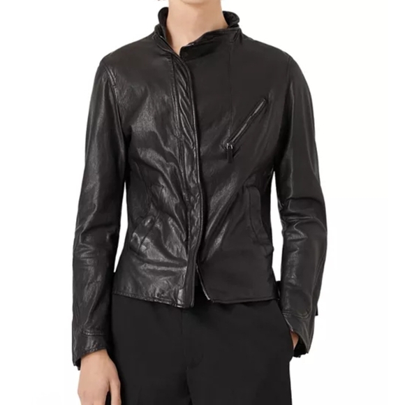 Emporio Armani Blouson Leather Biker Jacket
